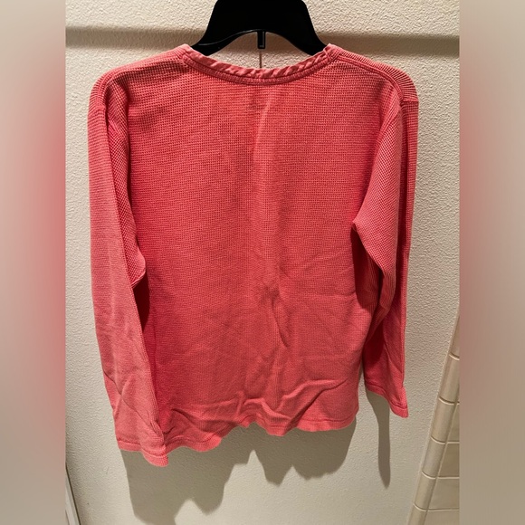 EUC Womens Pink Cabela’s Waffle Knit V Neck Long Sleeve Shirt! - Picture 6 of 7